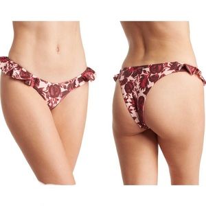 Maaji Rose Kali Ruffle Reversible Bikini Bottom Sz S